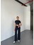 Osy Modal Yumuşak Dokulu Kumaş Kısa Kollu Crop Rahat Pantalon Ikili Takım - Füme 1