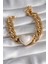 316L Çelik Gold Renk Pembe 3D Kalp Model Zirkon Taşlı Kadın Bileklik - TJ-BB5923 1