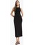 Bodycon Vücudu Saran Halter Yaka Fitilli Kaşkorse Kolsuz Maxi Siyah Yazlık Elbise A4828AX25SM 1