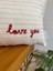 Love You Nakış Işlemeli El Yapımı Kırlent Kılıfı - Dikdörtgen Nakış Işlemeli Kırlent Kılıfı - 30X50CM 2