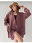 Mevsimlik Müslin Kumaş Püskül Dikişli Gömlek-Ceket Oversize 38-50 5