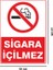 Sigara Içilmez Yapışkanlı Folyo Sticker 10 x 15 cm Uyarı Levhası 1