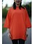 Yırtmaçlı Basic Oversize Fakir Kol T-Shirt 1