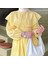 Pelerin Yaka Broderie Detaylı Elbise - Sarı -Butter Yellow 2