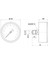 0-10 Bar 63 mm Arkadan Bağlantılı Kuru Manometre G 1/4 Inç 2