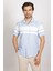 Oxford Slim Fit Panolu Çizgili Kısa Kol Gömlek 1