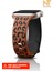 Apple Watch 2/3/4/5/6/7/8/9/10/se/se2/ultra/ultra2 44/45/46/49MM Uyumlu Leopar Silikon Kordon 1