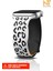 Apple Watch Seri 2/3/4/5/6/7/8/9/se/se2 38/40/41 ve Seri 10 42MM Uyumlu Leopar Silikon Kordon 1