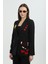 Nakışlı Siyah Blazer Ceket 2