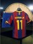 Barcelona Neymar Jr 2011 Sezon Retro Bordo Çocuk Alt Üst Takımı T-Shrt 4 Parça 2