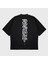 Oversize 'half Tee Fabric ' Baskılı Bisiklet Yaka T-Shırt 1
