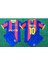 Barcelona Lonel Messi 2011 Sezon Retro Bordo Çocuk Alt Üst Takımı T-Shrt 4 Parça 1