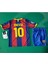 Barcelona Lonel Messi 2011 Sezon Retro Bordo Çocuk Alt Üst Takımı T-Shrt 4 Parça 2