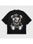 Oversize 'gang Bear' Baskılı Bisiklet Yaka T-Shırt 1