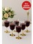 6'lı Gold Base Plastik Şarap Bardağı Düğün, Davet, Organizasyon, Parti Için Dayanıklı 150 ml 1