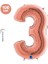 3 Rakam Folyo Balon Rosegold 40INC 100CM 1