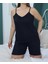 Kadın Büyük Beden Ip Askılı Bluz ve Şortlu Alt Üst Pijama Takımı 1