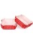 Pet Kapsül 80*80 mm Kağıt Cupcake Kağıdı Kare - 100 Adet Puantiyeli Kırmızı 1
