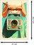 Müzik Radyo Tutan Kız Retro Ahşap Poster 3
