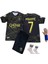 Psg Mbappe 21/22 Sezon Gold-Siyah Özel Tasarım Çocuk Alt Üst Takımı T-Shrt 4 Parça 2