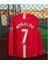 Cristiona Ronaldo Kırmızı Moscow 2008 Şampiyonlar Ligi Uzun Kol Yetişkin T-Shrt Forma 4