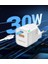 Qbic Pd 30WATT Gan Hızlı Şarj Aleti, A + C Girişli, Beyaz 3