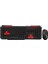 KM-6825 Siyah USB Kırmızı Tuşlu Türkçe Multimedia Klavye + Mouse Set 1