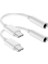 iPhone 16 Pro Max/ 15 Pro/ 15 Için USB C - 3,5 mm Kulaklık Jakı Adaptörü, USB C - Aux Ses Dongle Kablo Kablosu iPad Pro/galaxy S24 S23 Ultra/pixel 9 ile Uyumlu - Beyaz 2
