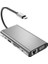 FC31 Gigabit Macbook Uyumlu Type-C™ Usb-C To 4* USB 3.0 4K 1080P Hd HDMI VGA RJ45 Pd Aux Ses Sd Tf Kart 11IN1 Çevirici Hub Adaptör 1