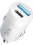 BXAC65C 65W Pd Type-C & 18W Usb-A Girişli Çift Portlu Hızlı Şarj Özellikli Araç Içi Şarj Cihazı Beyaz 3