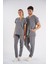 Dr. Greys Modeli Likralı Hemşire Forması Unisex Yarasa Kol Doktor Scrubs Hastane Takımı 3