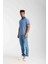 Polo Yaka Regular Fit Mavi Çizgili 1