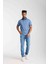 Polo Yaka Regular Fit Mavi Çizgili 2