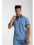 Polo Yaka Regular Fit Mavi Çizgili 4