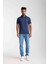 Polo Yaka Lacivert Regular Fit Çizgili 5