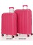 Bavul Büyük ve Orta 2li Set Kırılmaz Silikon Valiz V305 Fuşya 1