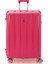 Bavul Büyük ve Orta 2li Set Kırılmaz Silikon Valiz V305 Fuşya 2