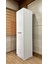 - Ladik - Beyaz Tek Kapaklı Gardırop 180-45-45 cm (Çift Yönlü Kapak) 3