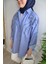 Oversize Önü Kurdele Işleme Nakışlı Tesettür Gömlek Tunik 3