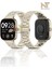 Xiaomi Redmi Watch 4 / 5 Mi Band 8 / 9 Pro Uyumlu Ayarlanabilir Paslanmaz Çelik Metal Baklalı Kordon 1