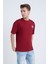 Erkek Oversize Baskılı T-Shirt Bordo Vintage Label 3