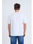 Erkek Oversize Baskılı T-Shirt Beyaz Vintage Logo 5
