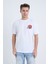 Erkek Oversize Baskılı T-Shirt Beyaz Football Helmet 1