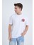 Erkek Oversize Baskılı T-Shirt Beyaz Football Helmet 2