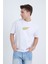 Erkek Oversize Baskılı T-Shirt Beyaz Hot Tennis 2