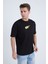 Erkek Oversize Baskılı T-Shirt Siyah Hot Tennis 3