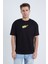 Erkek Oversize Baskılı T-Shirt Siyah Hot Tennis 4