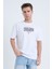 Erkek Oversize Baskılı T-Shirt Beyaz California 1