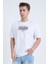 Erkek Oversize Baskılı T-Shirt Beyaz California 2