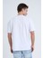 Erkek Oversize Baskılı T-Shirt Beyaz California 5